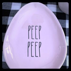 Rae Dunn Peep Peep Egg shaped plate